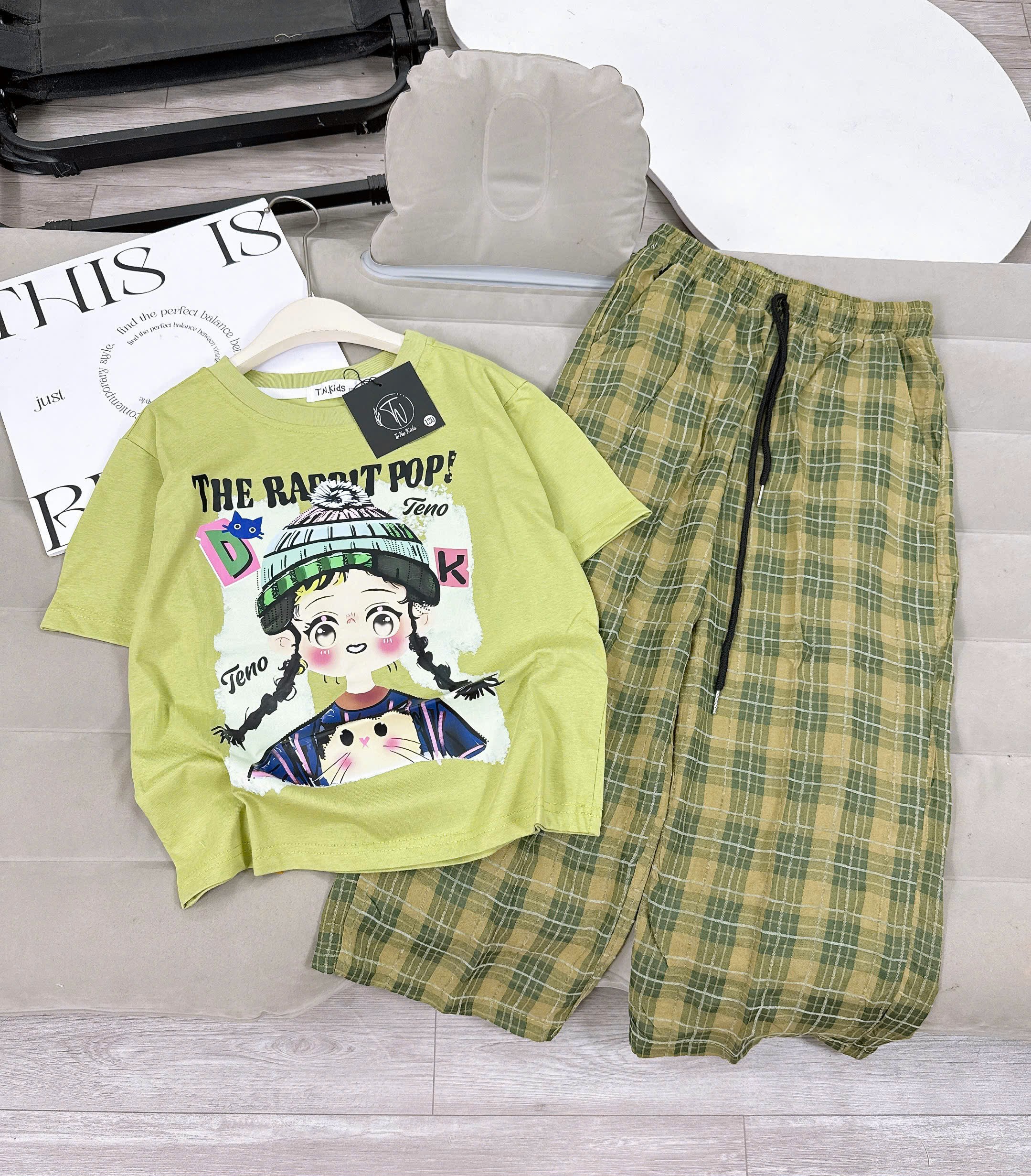 [Z95] Quần kẻ áo mèo_thumbnail_1