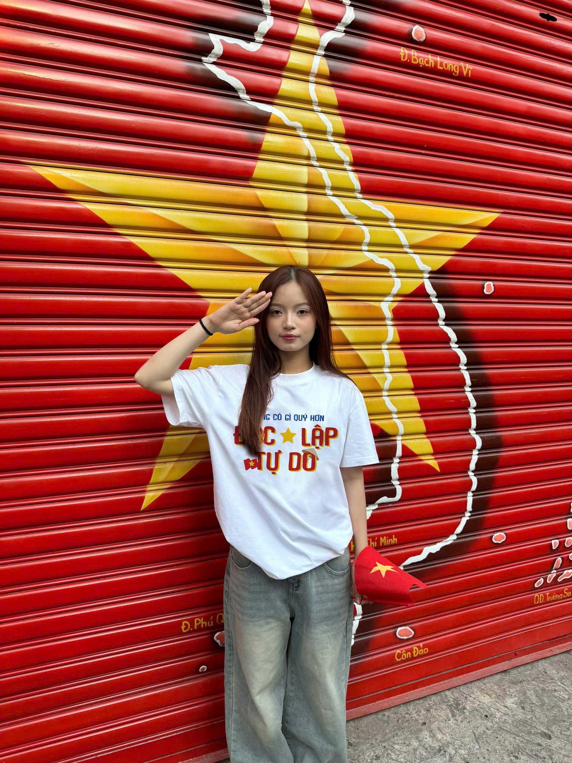 Áo thun Việt Nam tôi yêu form rộng 2211 Miucho cổ tròn vải cotton 4c 220gsm thoáng mát in mix_thumbnail_6