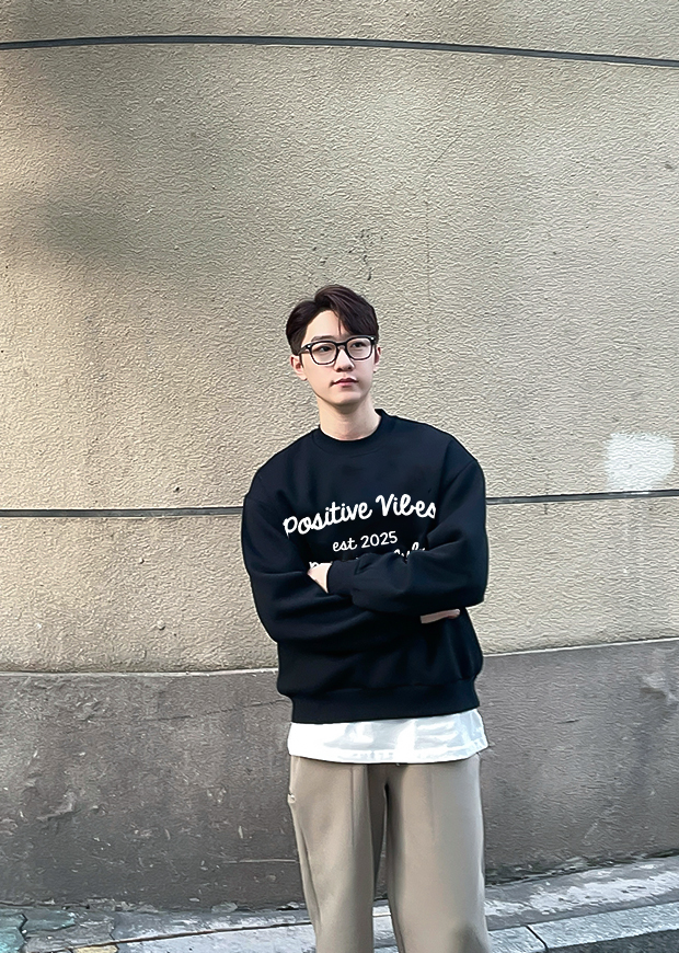 Áo sweater nam form boxy 1930 Miucho cổ tròn vải nỉ bông 350 GSM dày dặn in typography_thumbnail_5