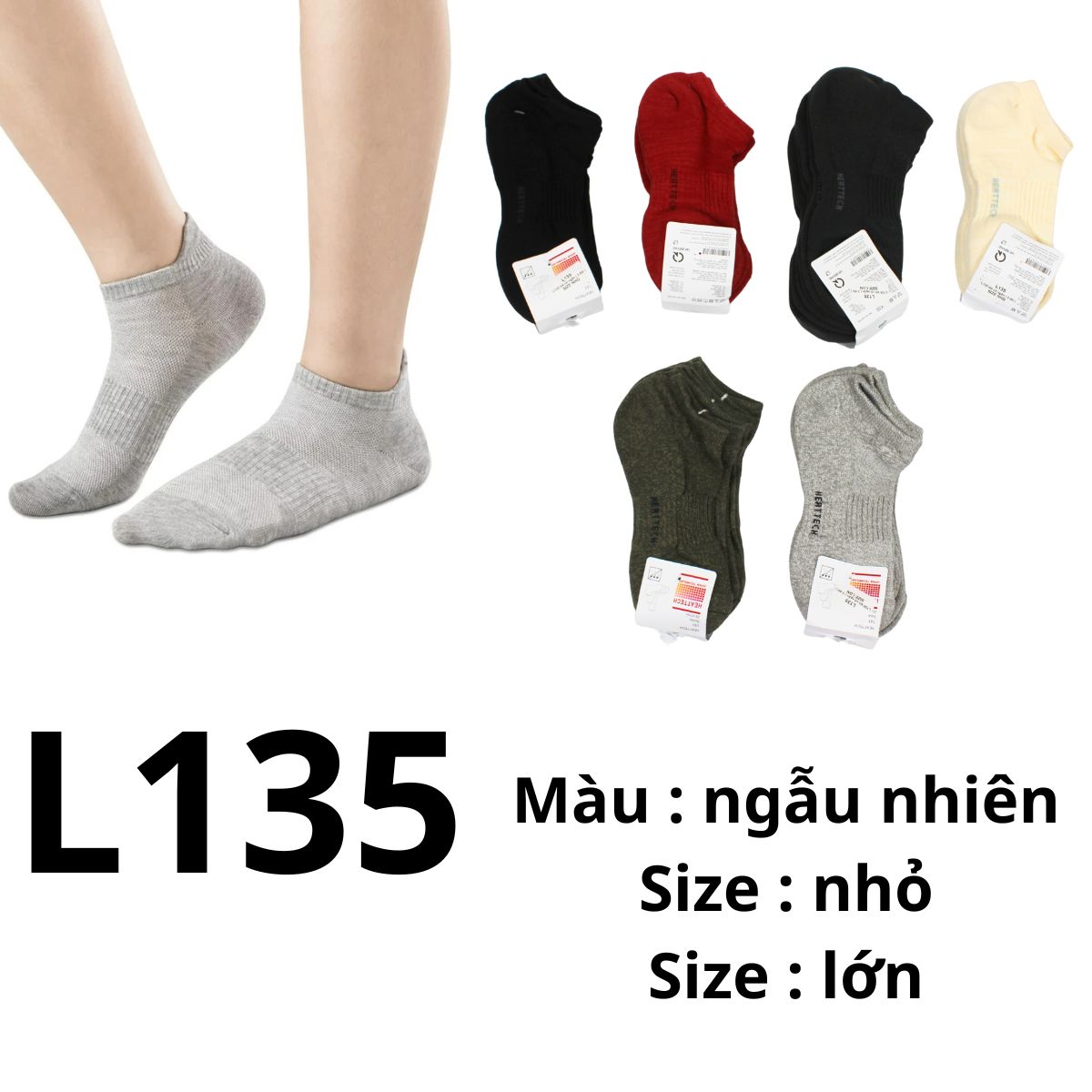 L135 Vớ cổ ngắn ( 3 đôi )