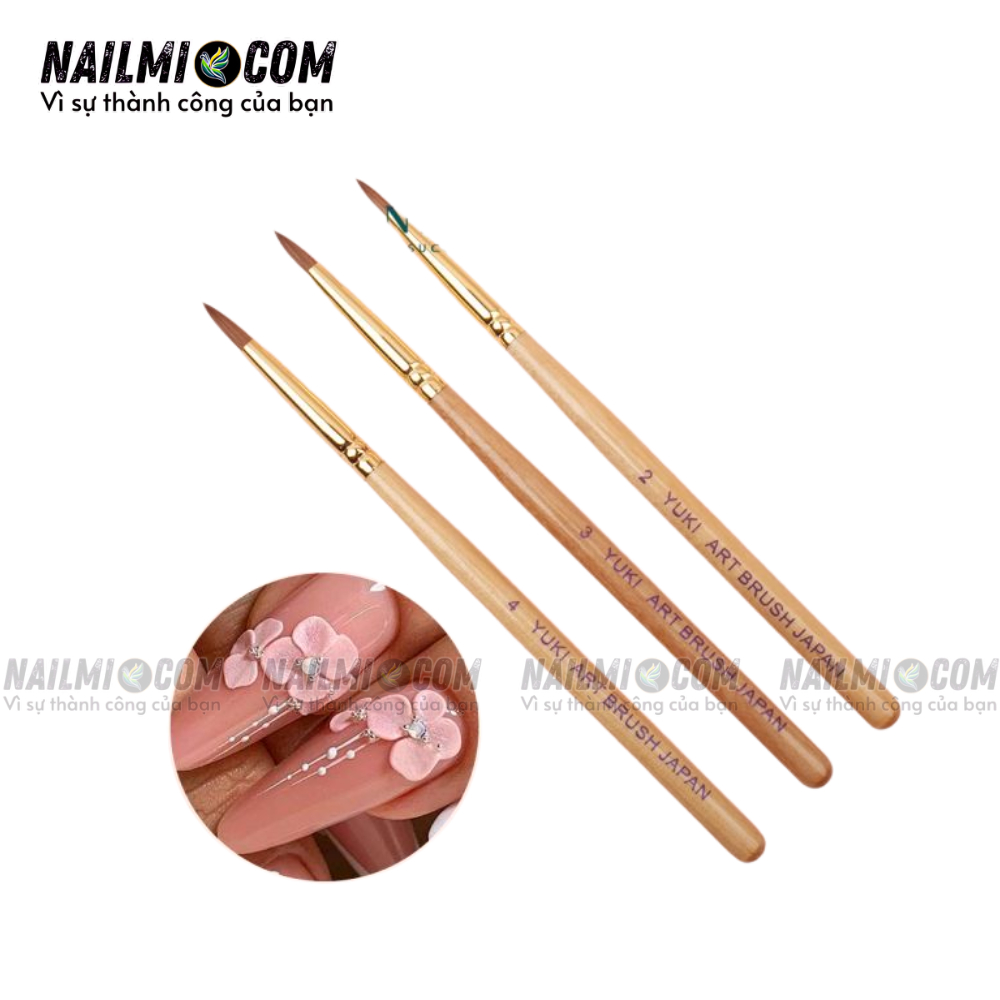 Cọ đắp hoa - cọ nặn hoa - số 2 - YUKI - cán gỗ