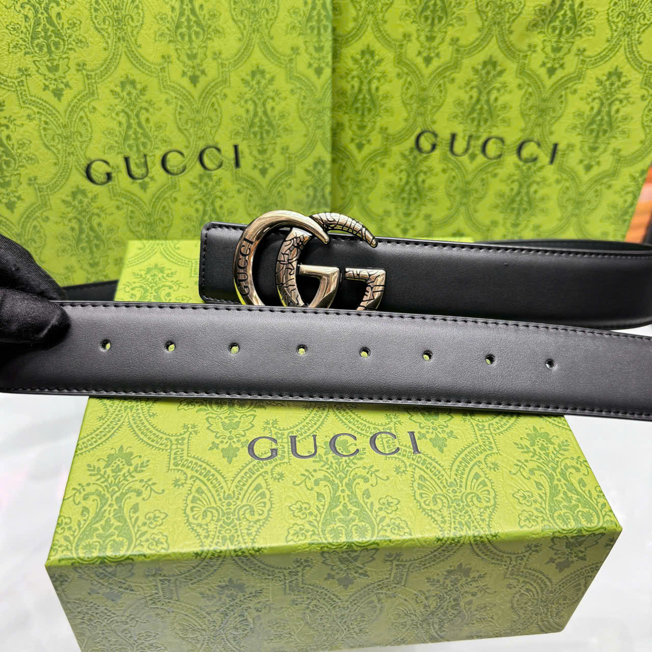 Thắt lưng Gucci GG Snake Buckle Leather Belt_thumbnail_4