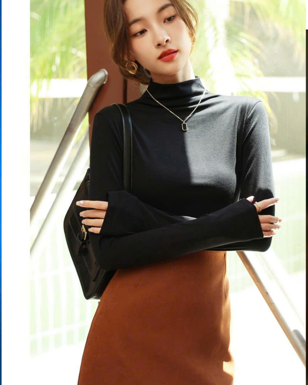 AT749 Áo thun cổ lọ