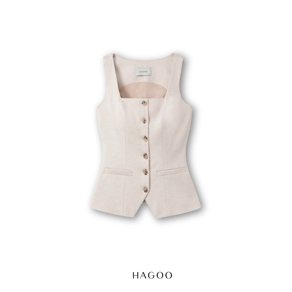 Áo gile thuộc set 3 chi tiết chân váy HAGOO_thumbnail_2