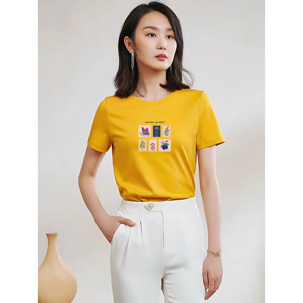 [Form vừa] Áo phông nữ 𝐋𝐎𝐙𝐀  phong cách Vintage, chất liệu thun cotton mã VT8222_thumbnail_8