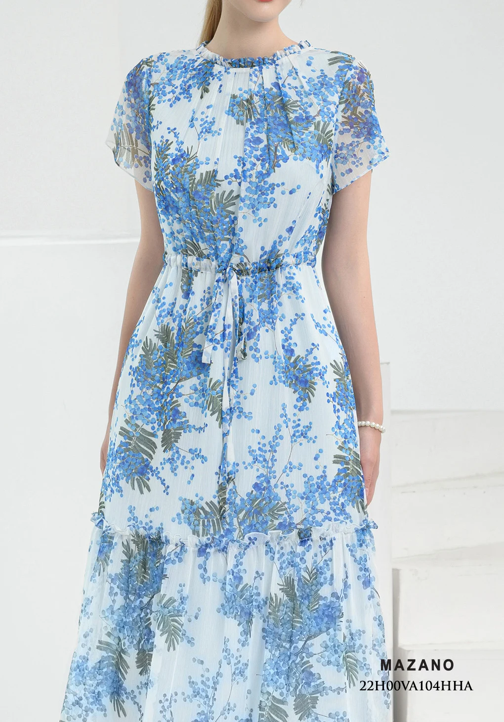 Đầm họa tiết bùng eo rút dây bèo tầng_thumbnail_3