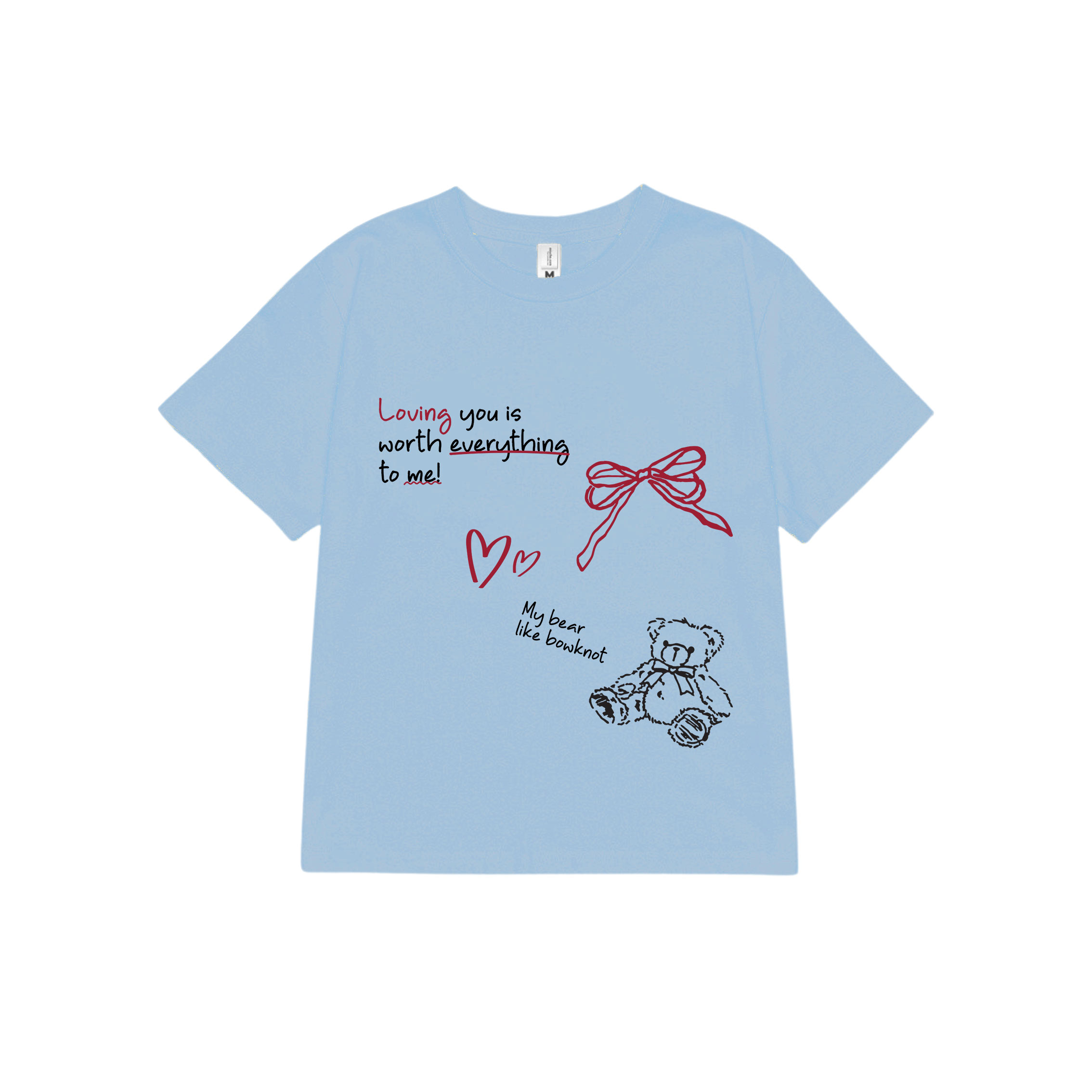 Áo thun baby tee nơ nhỏ xinh form ôm xinh xắn ABD1170 Miucho tay ngắn Cổ tròn hotrend in mix_thumbnail_13