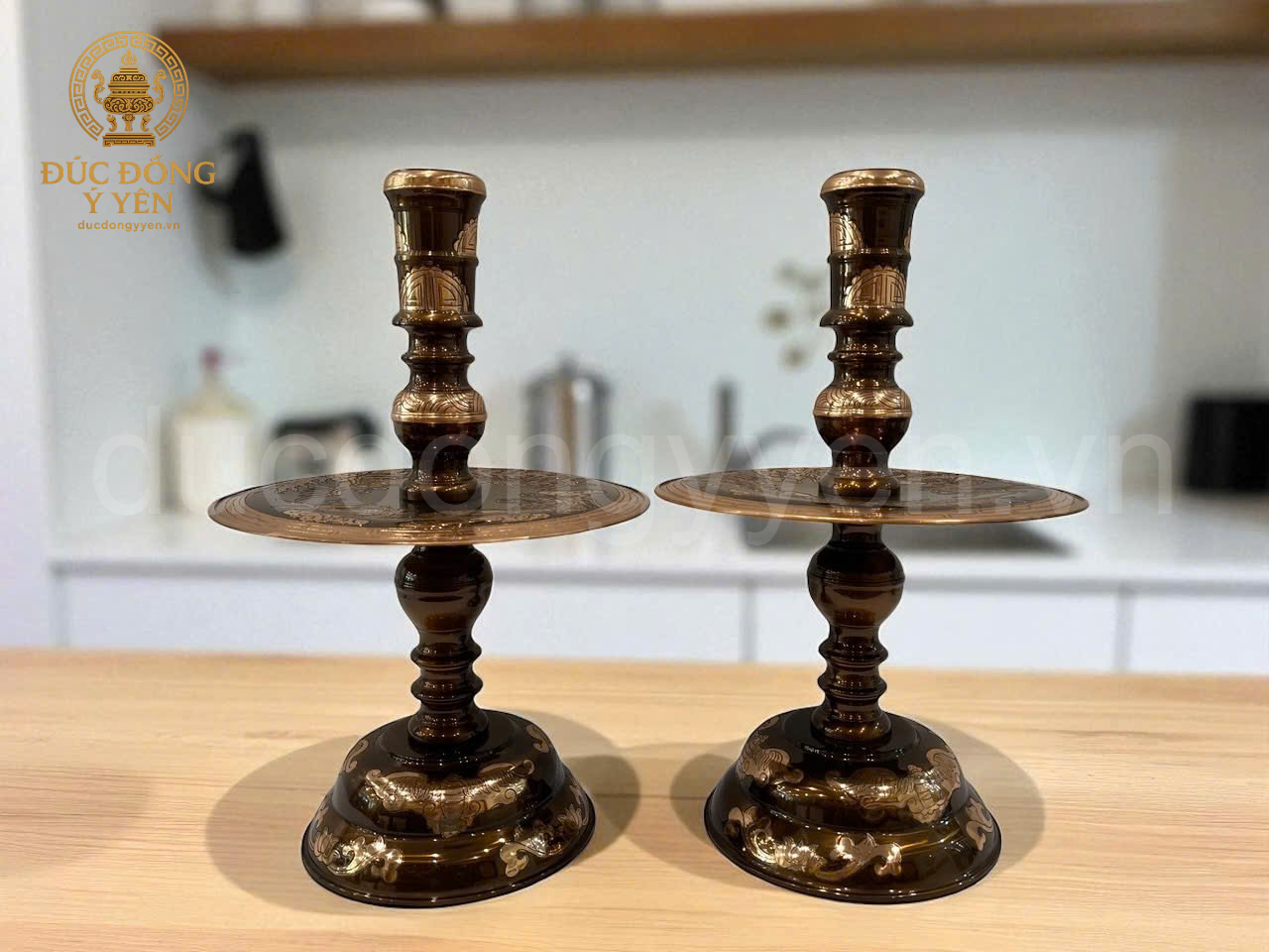 Bộ đỉnh thờ ngũ sự  đúc đồng đỏ cạo màu_thumbnail_4