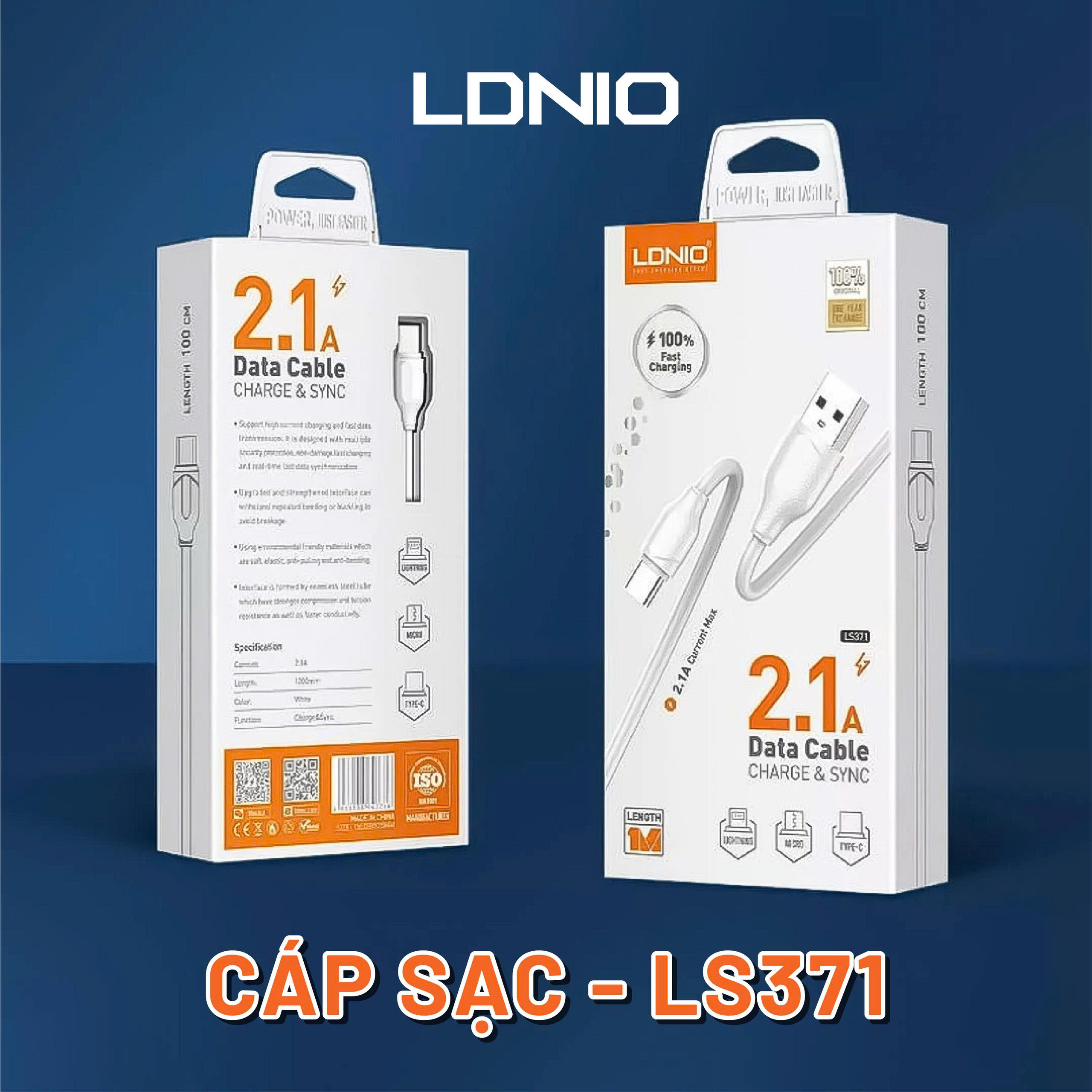 Cáp sạc Ldnio - LS371 - Cáp Lightning_thumbnail_4