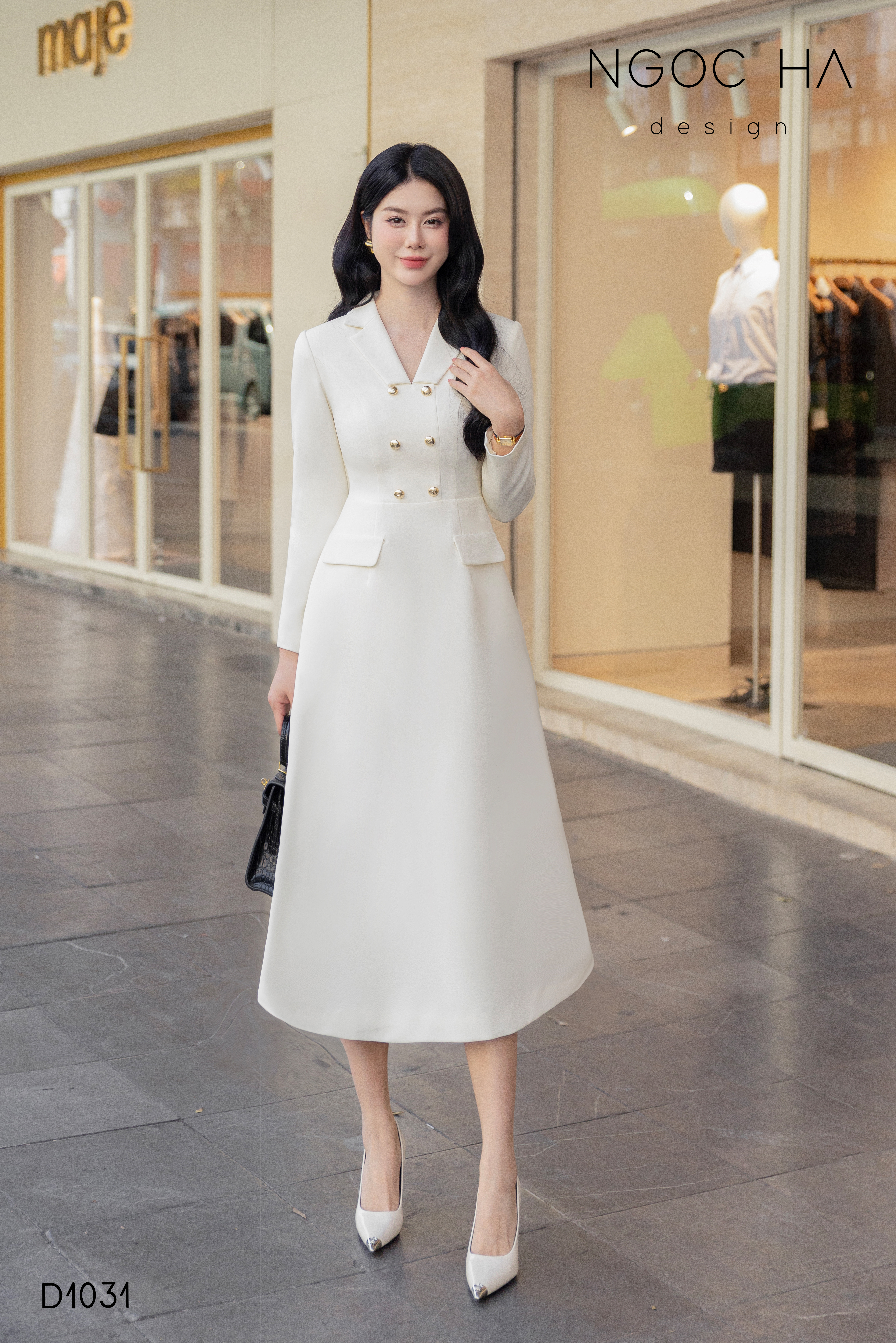 Charlotte Dress_ Đầm Vest A Màu Kem D1031_thumbnail_1