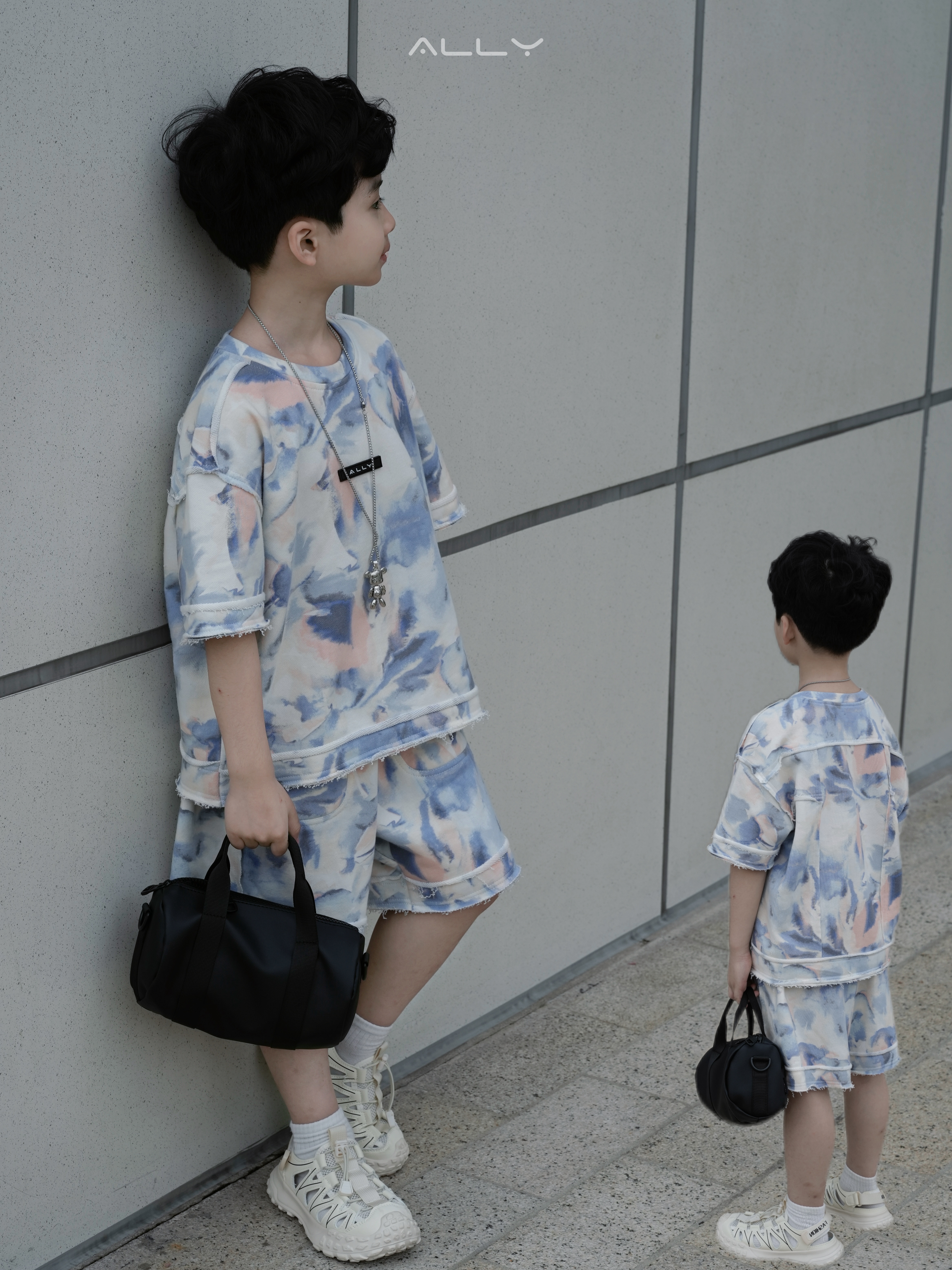 Bộ quần áo Ally thun cotton bé trai loang màu pastel_thumbnail_7