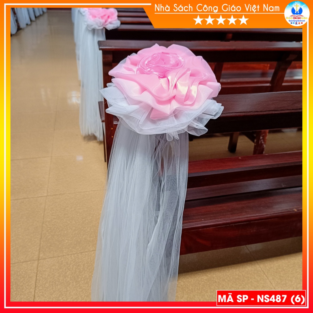 Set 10 Nơ hoa cài đầu ghế nhà thờ - Trang trí lễ cưới NS487 PV0191_thumbnail_4