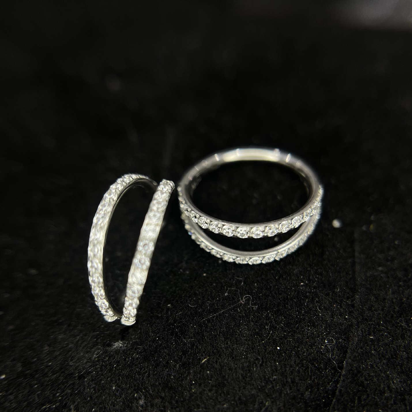 Bật khớp kim cương 2 vòng size 8 dày 1.2.