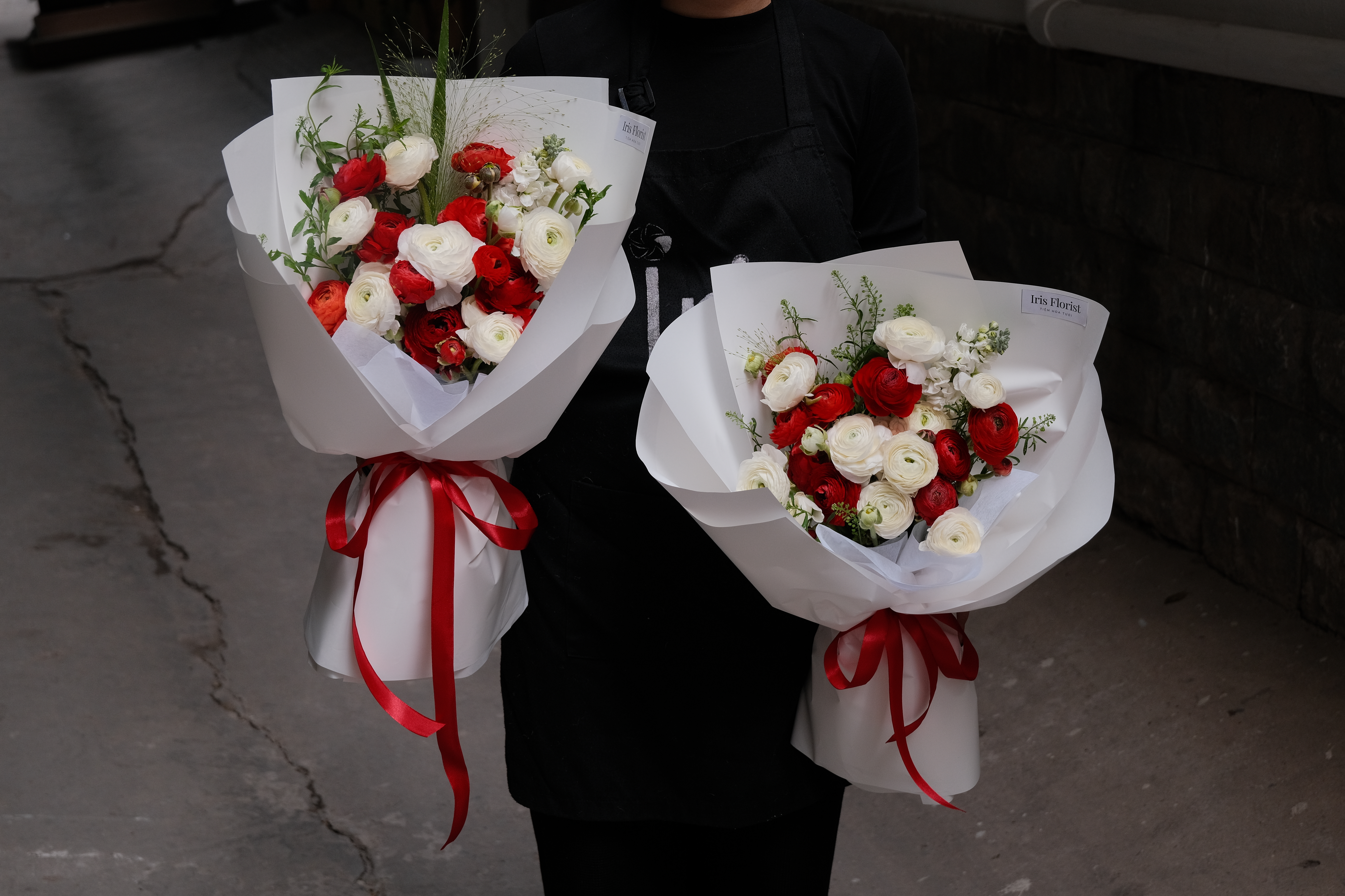 Bó hoa Mao lương mix trắng đỏ