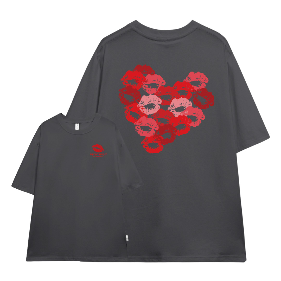 Áo thun cặp đôi couple trái tim from rộng ATD1381 Miucho vải cotton thoáng mát cổ tròn in mix_thumbnail_13