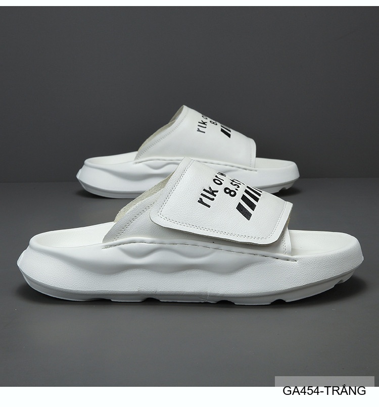 GA454 - Dép xỏ ngón nam thời trang đế dày êm chân, da bò lớp đầu, trắng đen_thumbnail_3