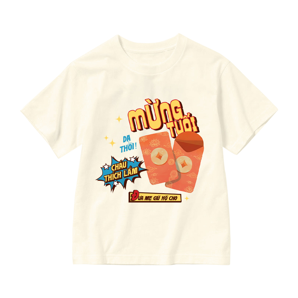 Áo thun kid Tết Bính Ngọ Kado vải cotton dày dặn thoáng mát nhiều màu Mừng tuổi cho bé 2857_thumbnail_18