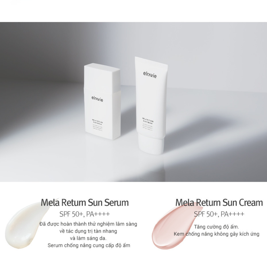 Kem Chống Nắng Dưỡng Ẩm Phục Hồi Cải Thiện Nếp Nhăn Không Kích Ứng Elravie Mela Return SunCream 50ml_thumbnail_8