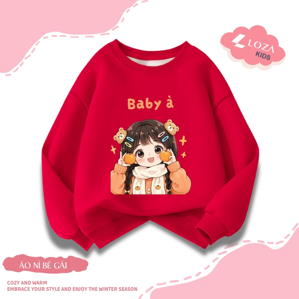 Áo sweater bé gái in hình bé gái Hot trend - Loza Kids IN005_thumbnail_6