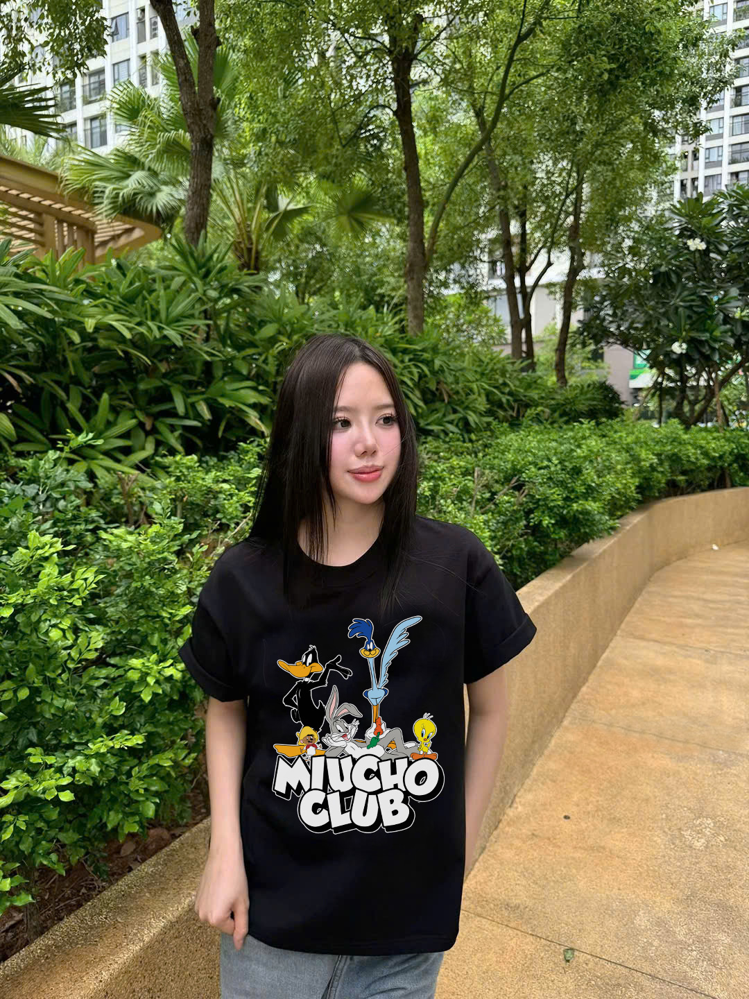 Áo thun boxy unisex AXD2417 Miucho vải cotton 100% mềm mại thoáng mát in mix_thumbnail_2