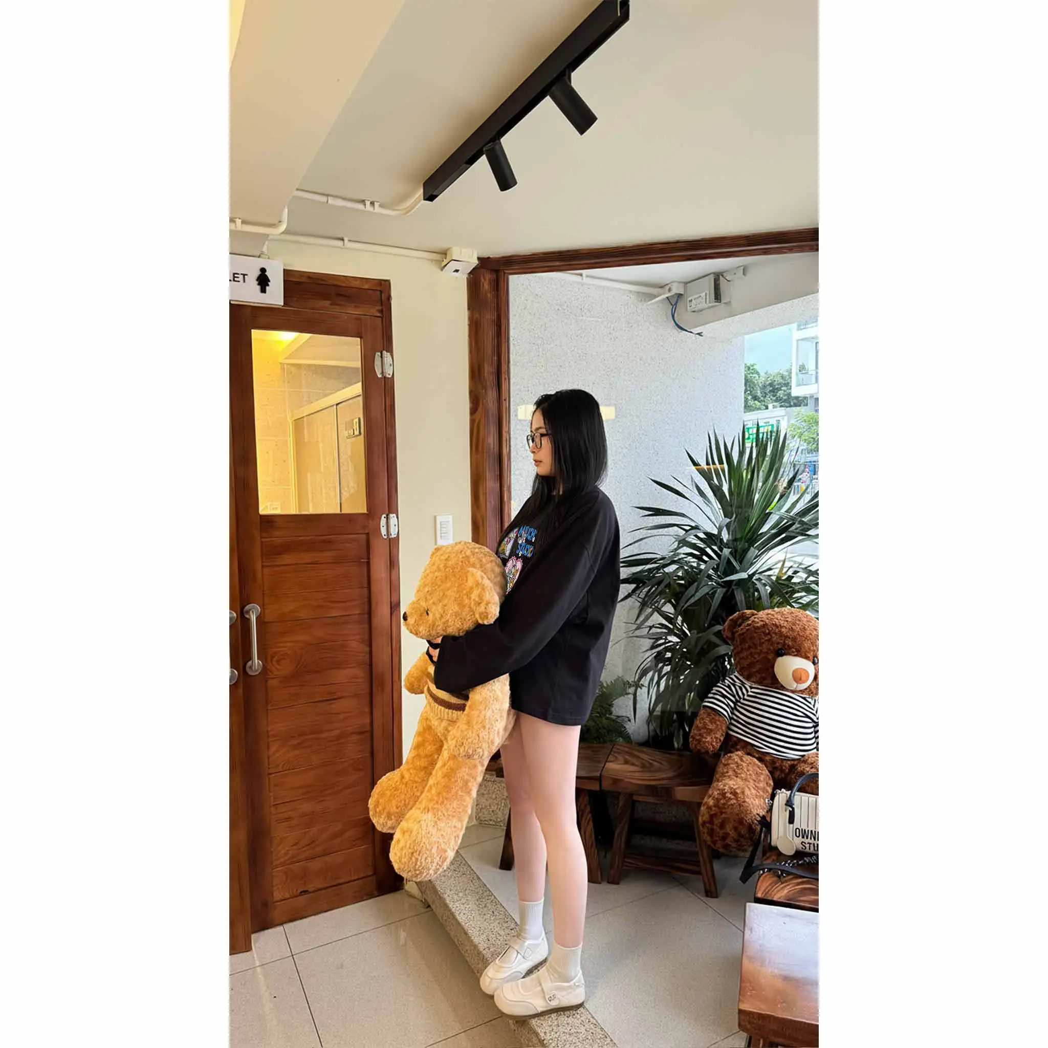 Áo thun boxy tay dài Miucho cotton thoáng mát dày dặn đứng form cổ tròn Tom & Jerry in mix 2773_thumbnail_7