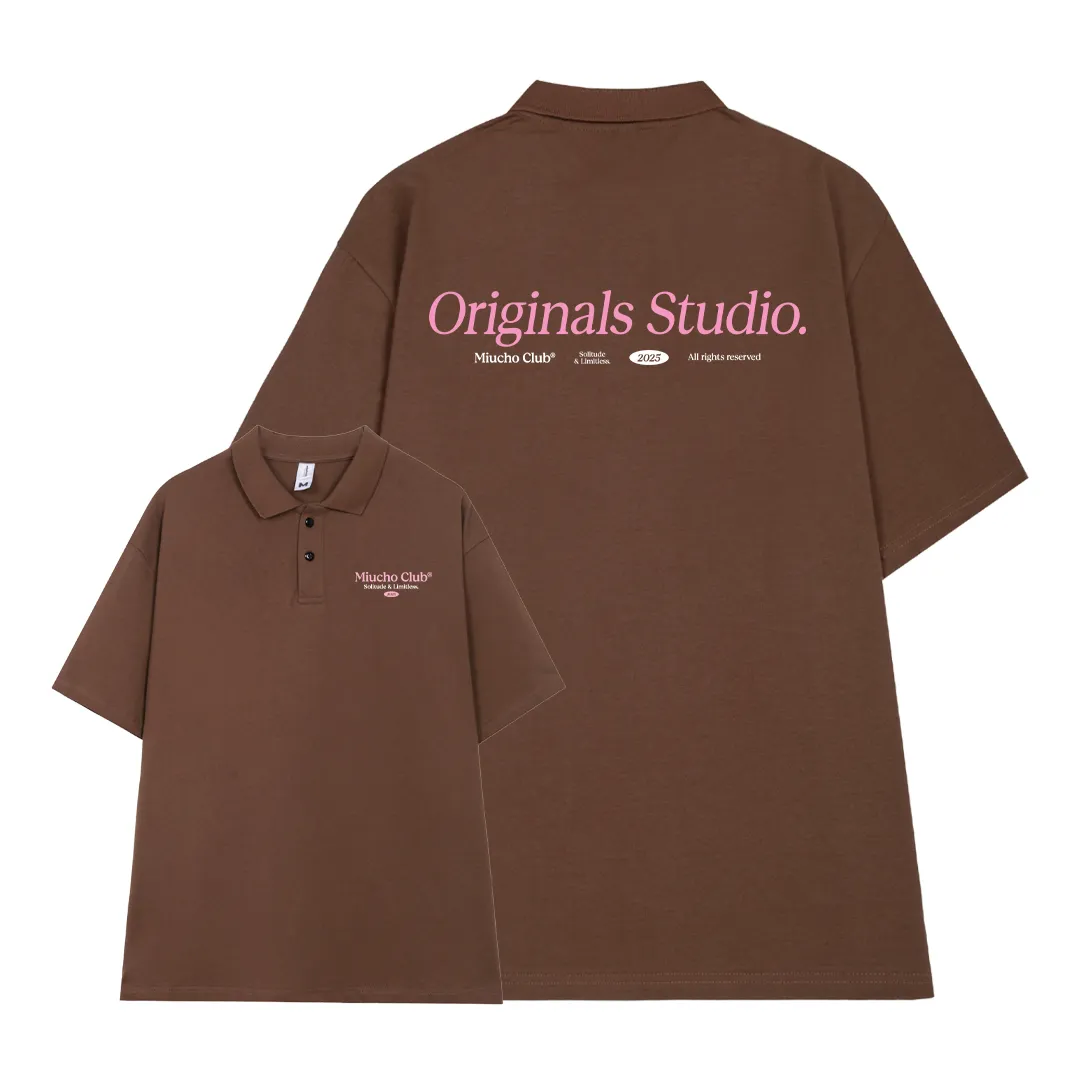 Áo polo nam nữ form rộng 2479 Miucho tay ngắn cổ trụ vải cotton thoáng mát in typography_thumbnail_7