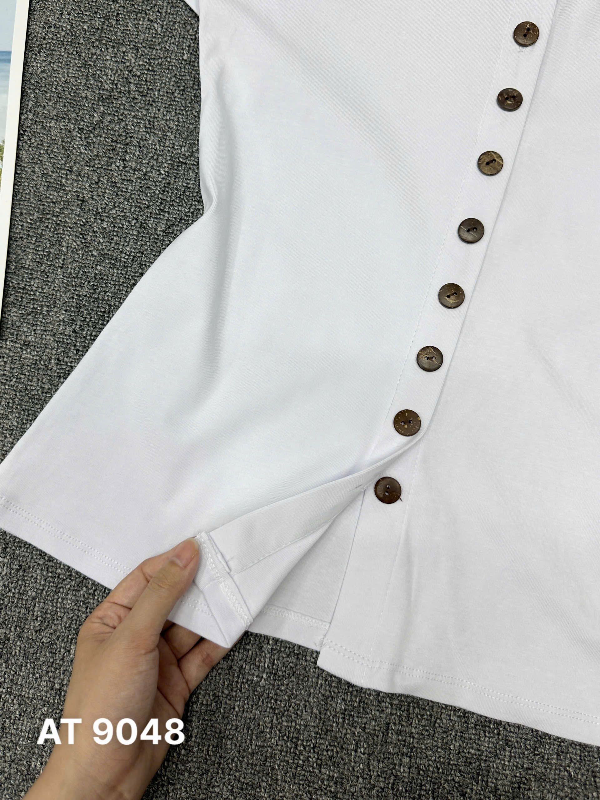 Áo thun kiểu phối nút gỗ bigsize AT9048 dành cho nàng béo mập từ 55-90kg_thumbnail_8