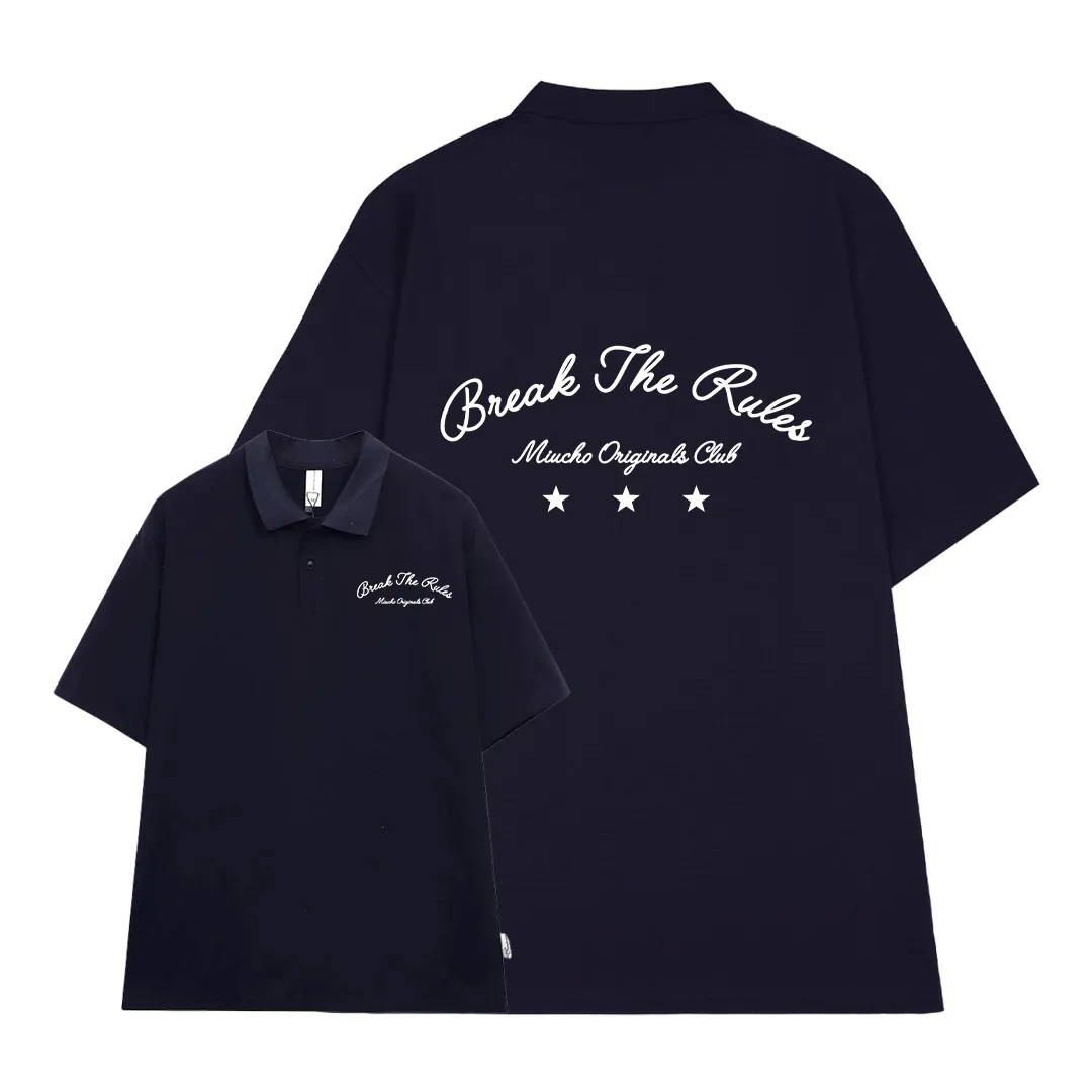 Áo polo form rộng basic 2482 Miucho vải cotton co giãn thoáng mát cổ trụn in typography_thumbnail_13