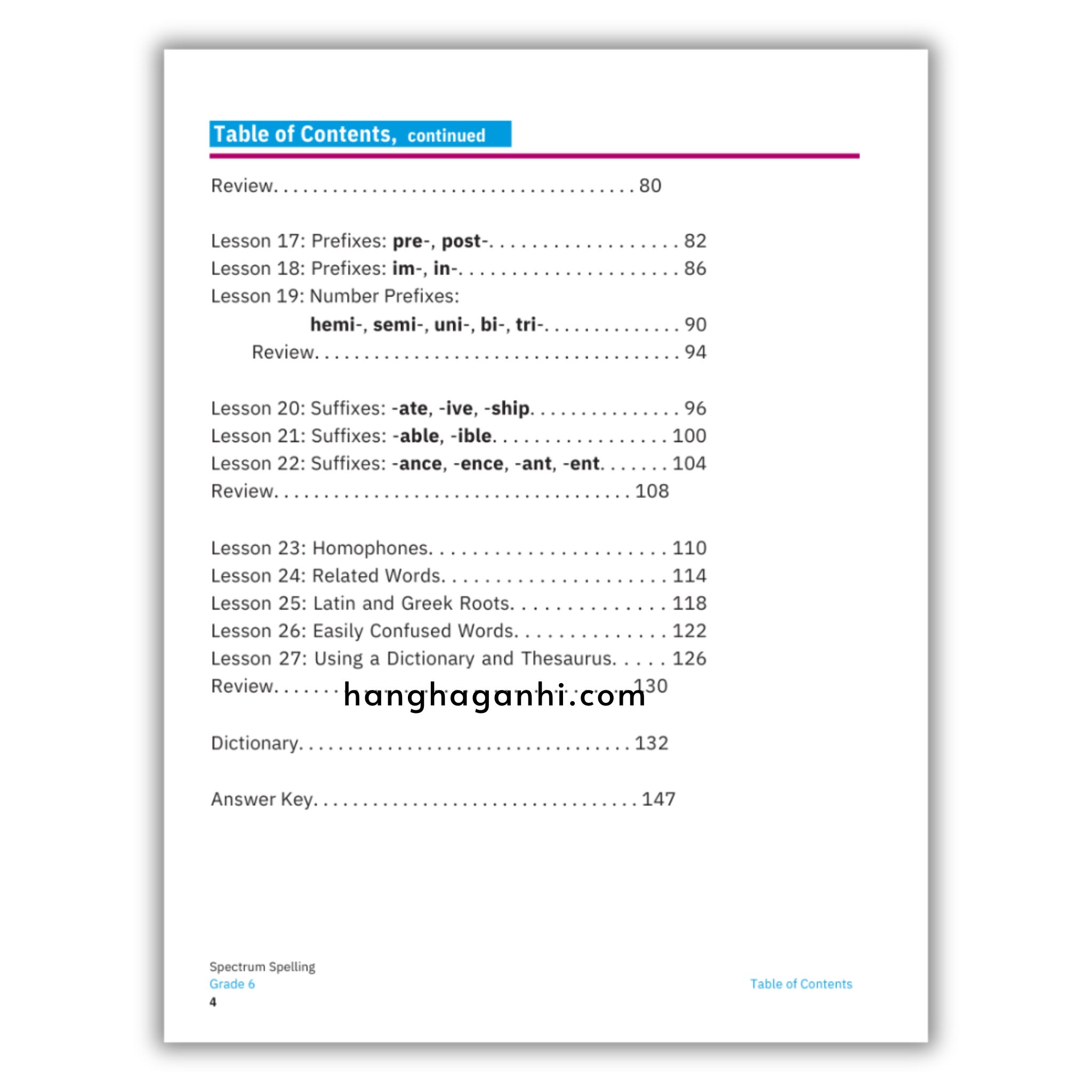 Sách Spectrum Spelling Workbook Grade 6_thumbnail_2