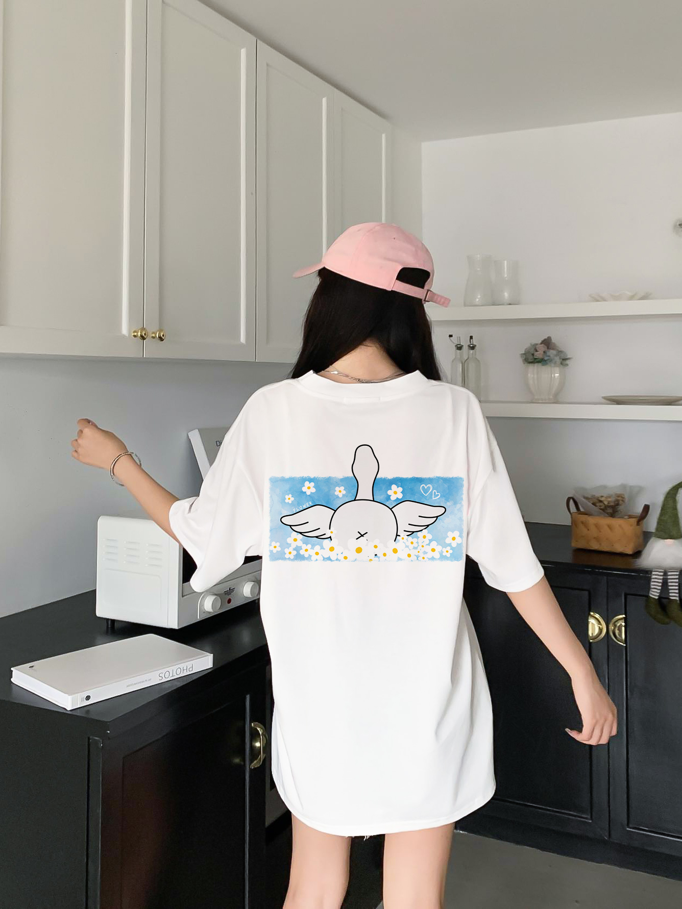 Áo thun nữ form rộng local brand cổ tròn vải cotton 4c thoáng mát 1756 Miucho in mix_thumbnail_3