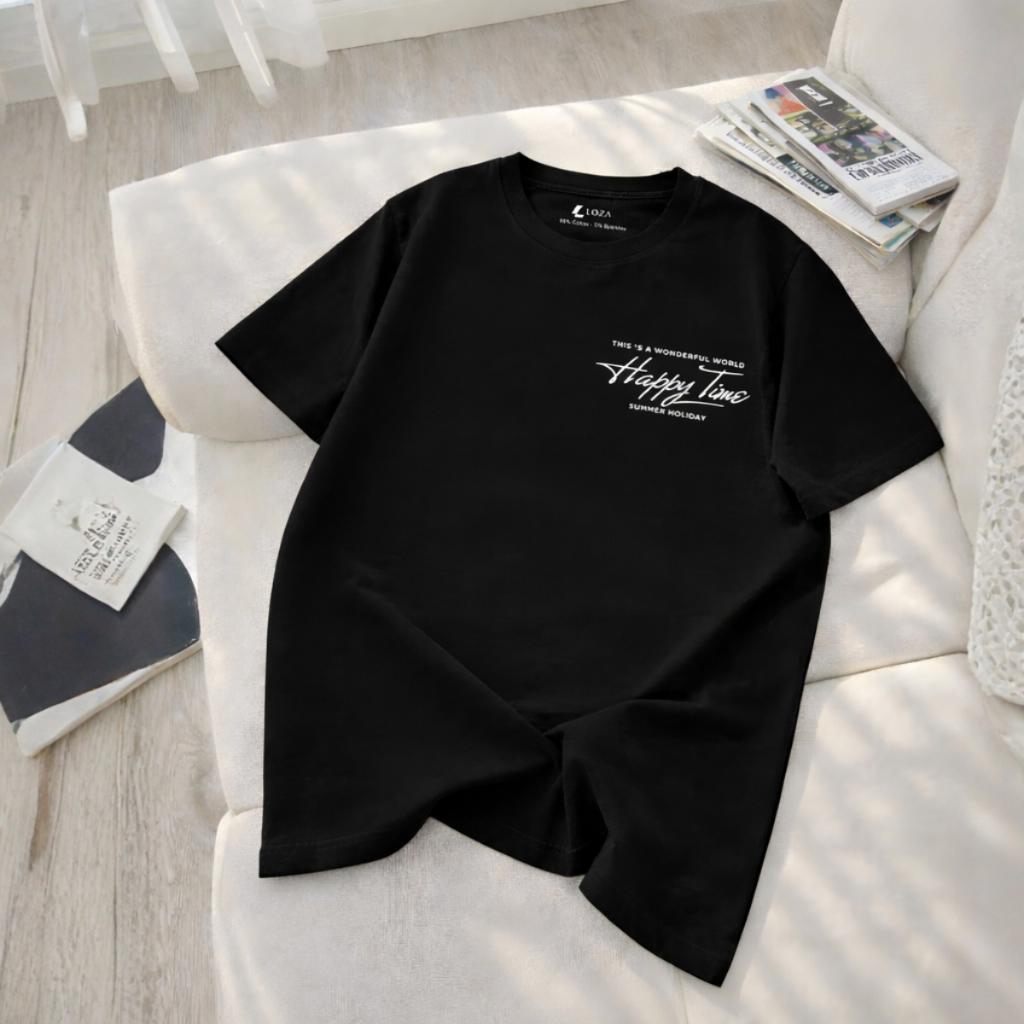 [Form rộng] Áo phông nữ dáng rộng NA03 hình chữ Happy Time - Loza RT8426_thumbnail_3