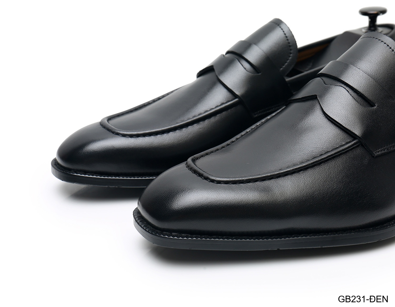 GB231 - Giày lười nam da thật phong cách Anh cổ điển màu đen_thumbnail_11