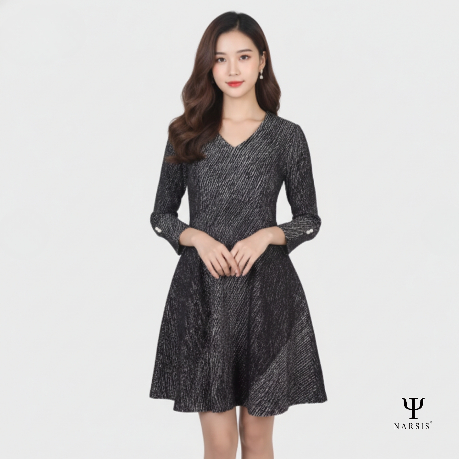 VÁY NỮ B9007 NARSIS CHẤT LIỆU THOÁNG MÁT, DỄ CHỊU, THOẢI MÁI CẢ NGÀY, DỄ VẬN ĐỘNG_thumbnail_1