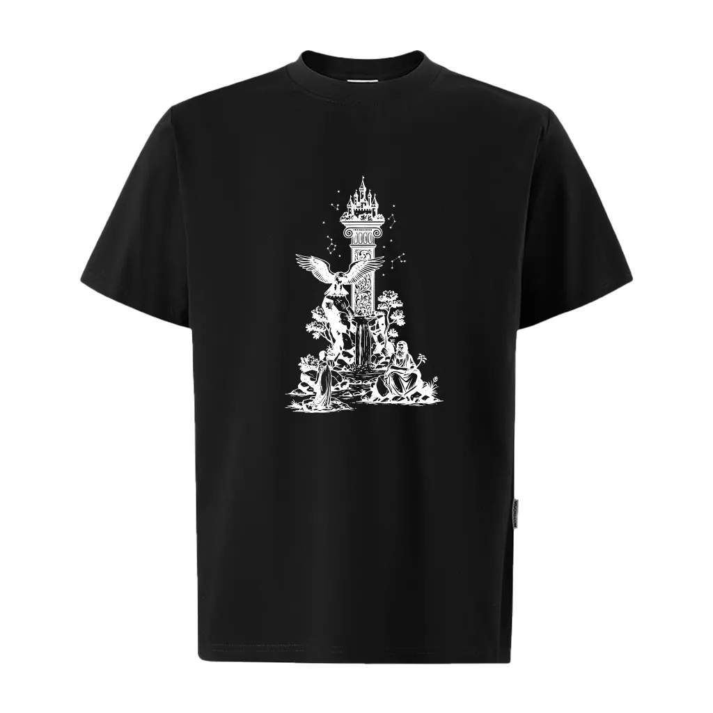 Áo thun form rộng Miucho Iconic cotton thoáng mát tay ngắn cổ tròn nhiều màu đủ size in chữ cái I 2754_thumbnail_9