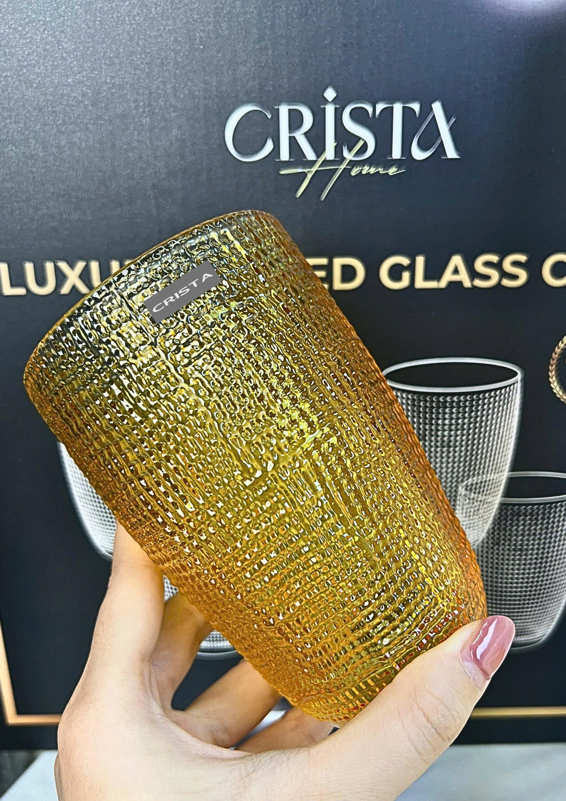 Bộ 6 cốc thủy tinh CRISTA HOME  vân lưới dập nổi 420 ml_thumbnail_67