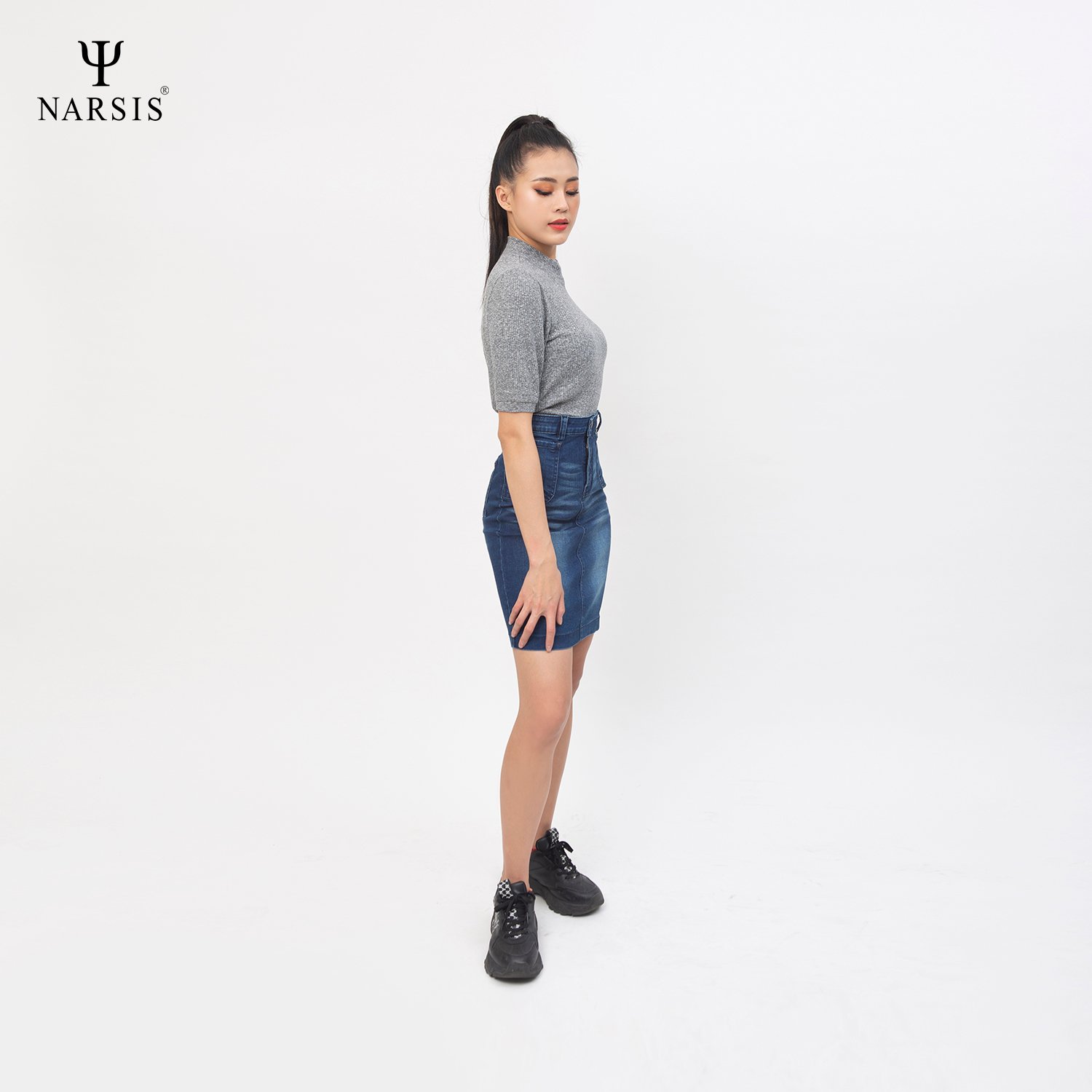 VÁY NỮ B8004 NARSIS CHẤT LIỆU JEAN BỀN BỈ, CÁ TÍNH, TRẺ TRUNG, THỜI TRANG, TRẺ TRUNG, THỜI TRANG