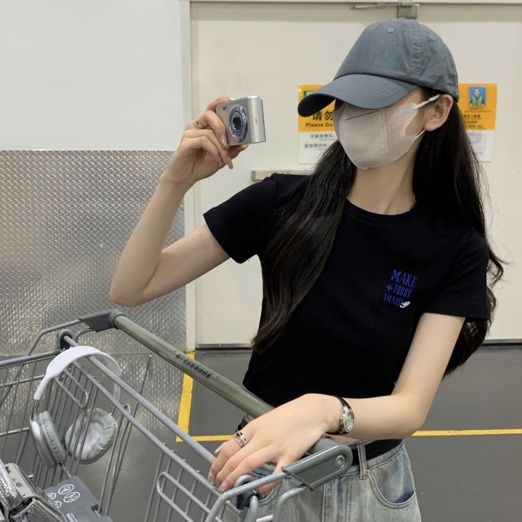 [Form Ôm] Áo croptop nữ ôm body màu đen - Áo thun croptop nữ LOZA G0289_thumbnail_3