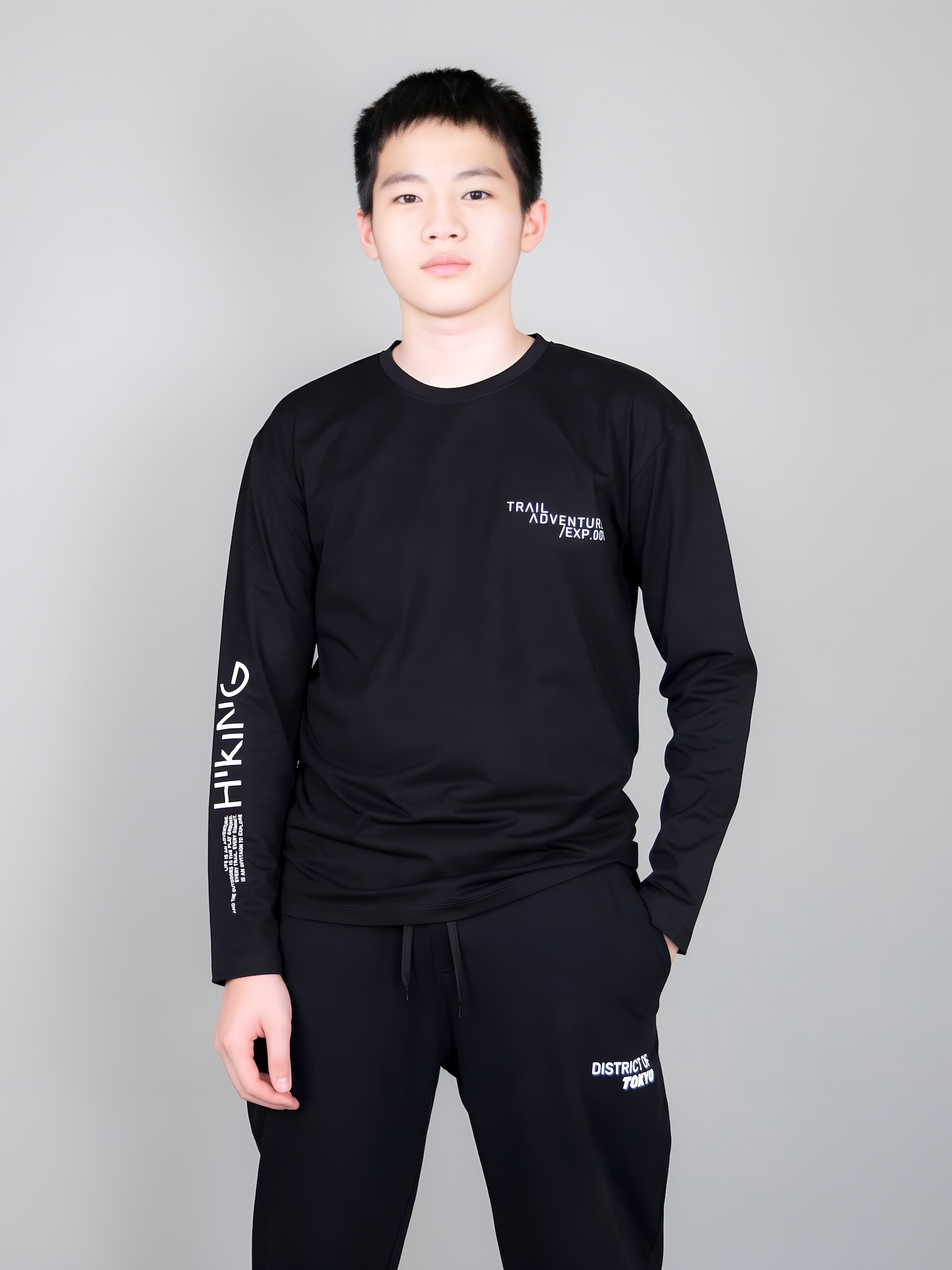 Áo phông dài tay đen in chữ trắng_thumbnail_0