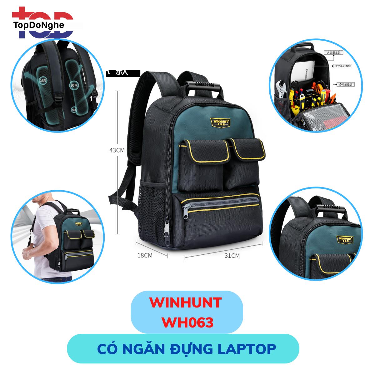 Balo đồ nghề EASEMAN WINHUNT cao cấp Balo đựng đồ nghề cơ khí sửa chữa điện nước, camera, thạch cao đế nhựa chống thấm nước có ngăn để laptop balo  đồ_thumbnail_3