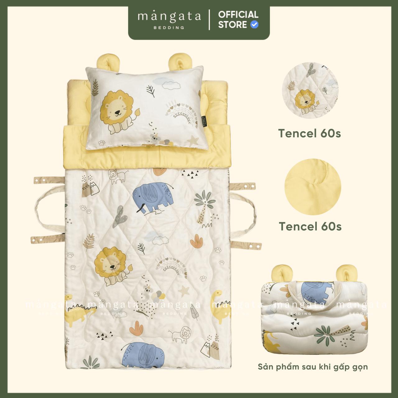 Mẫu Động vật - Bộ chăn gối gấp gọn đi học 