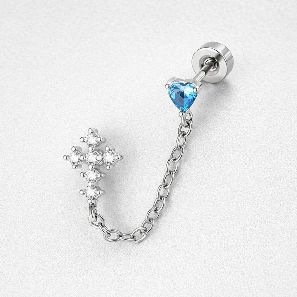 khuyên kiểu xích thánh giá và trái tim xanh