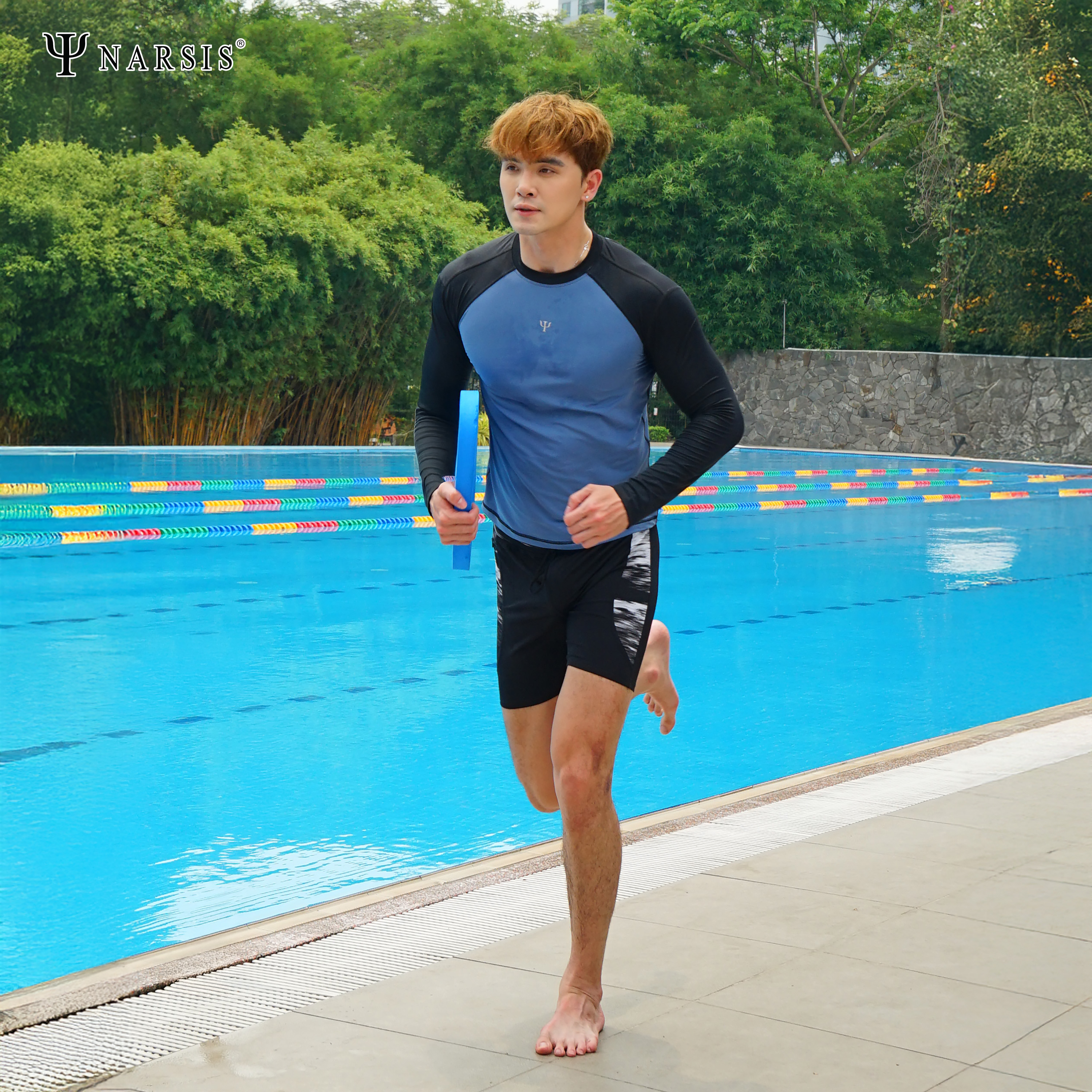 Áo Bơi Nam Narsis, Chất Liệu Vải PE, Áo Bơi Dài Tay QD25002, Chống Tia UV, Bảo Vệ Da, Thoáng Mát, Hiệu Quả_thumbnail_4