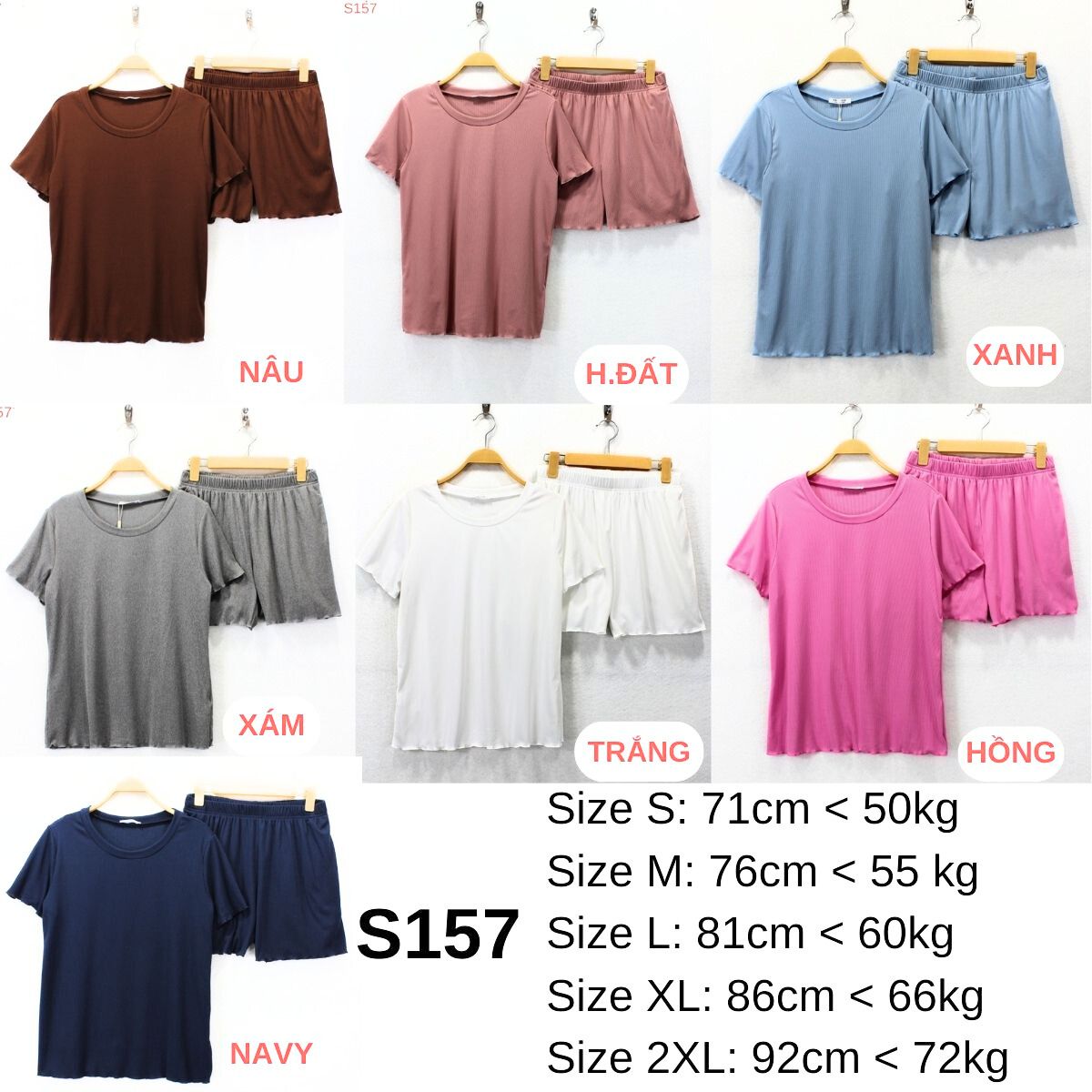 S157- SÉT BỘ THUN NGẮN