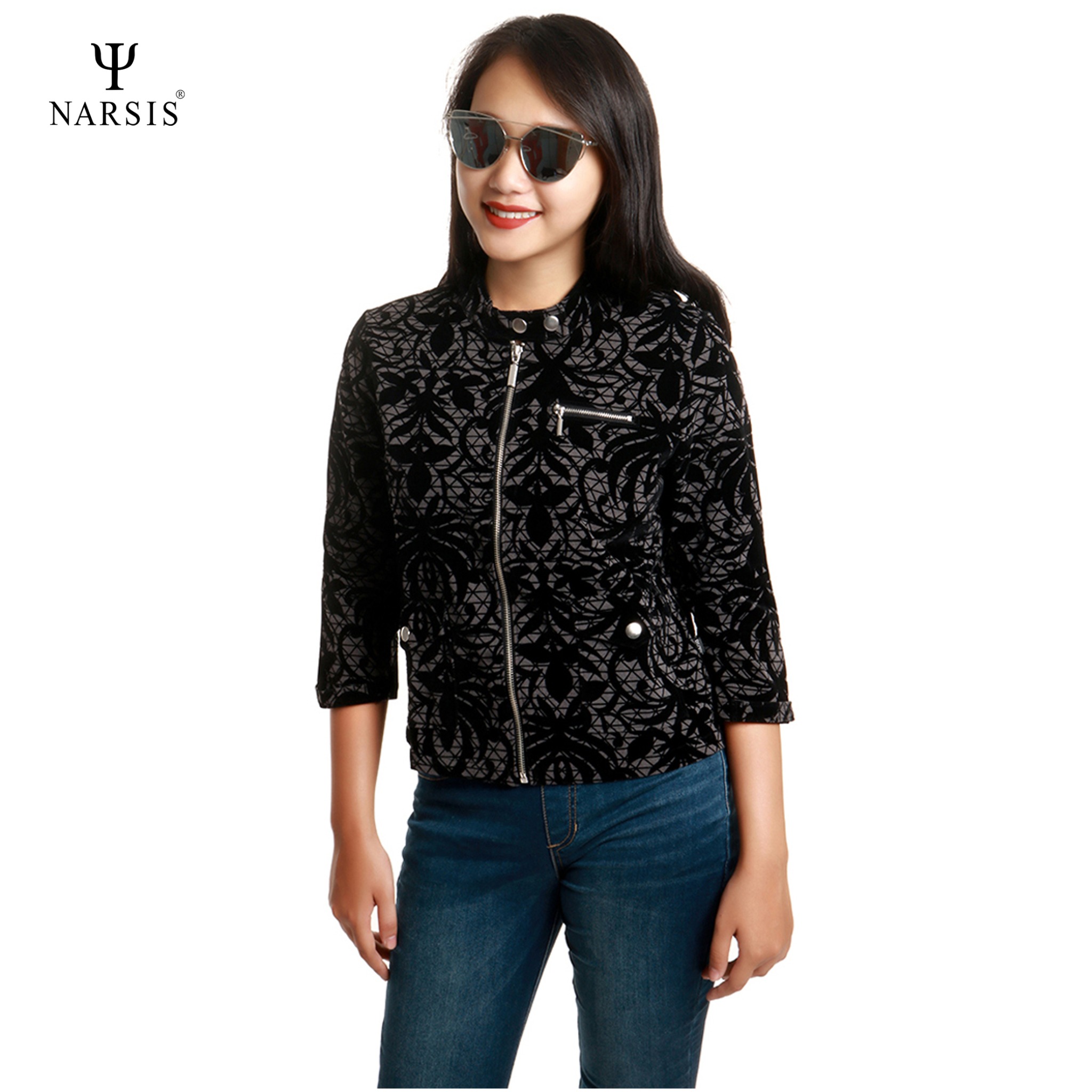 ÁO KHOÁC THU ĐÔNG NỮ - ĐEN L6076 NARSIS CHẤT LIỆU THOÁNG MÁT, DỄ CHỊU, THOẢI MÁI CẢ NGÀY, DỄ VẬN ...