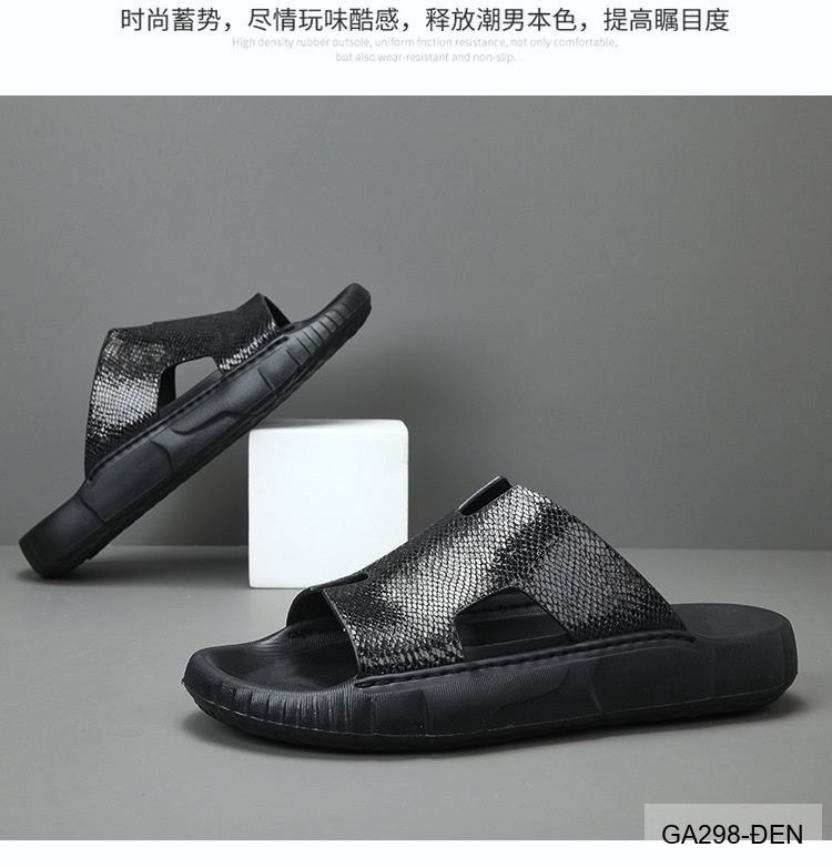 GA298 - Dép lê nam da thật thoáng khí, đế cao su êm ái, phong cách thường ngày dễ phối đồ_thumbnail_17