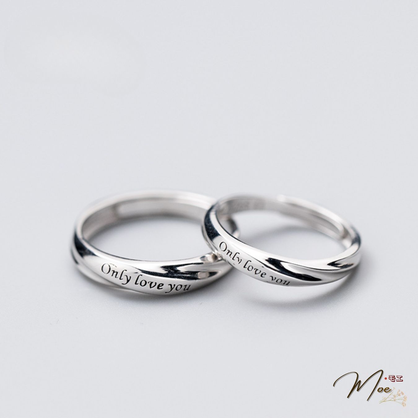 ĐN70 - Nhẫn đôi xoắn only love you tình nhân_thumbnail_1