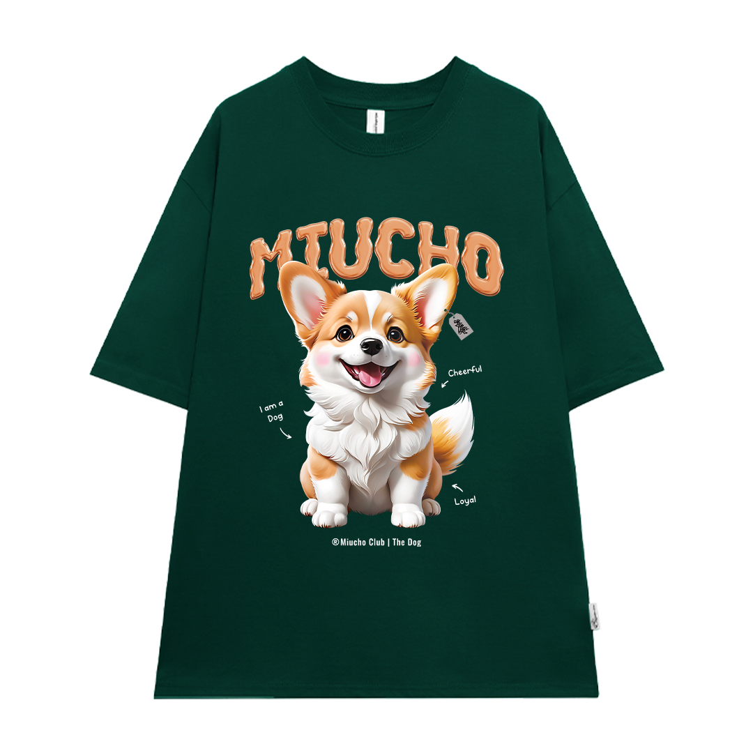 Áo thun form rộng 12 con giáp tuổi Tuất ATD1237 Miucho tay ngắn cổ tròn in mix_thumbnail_15