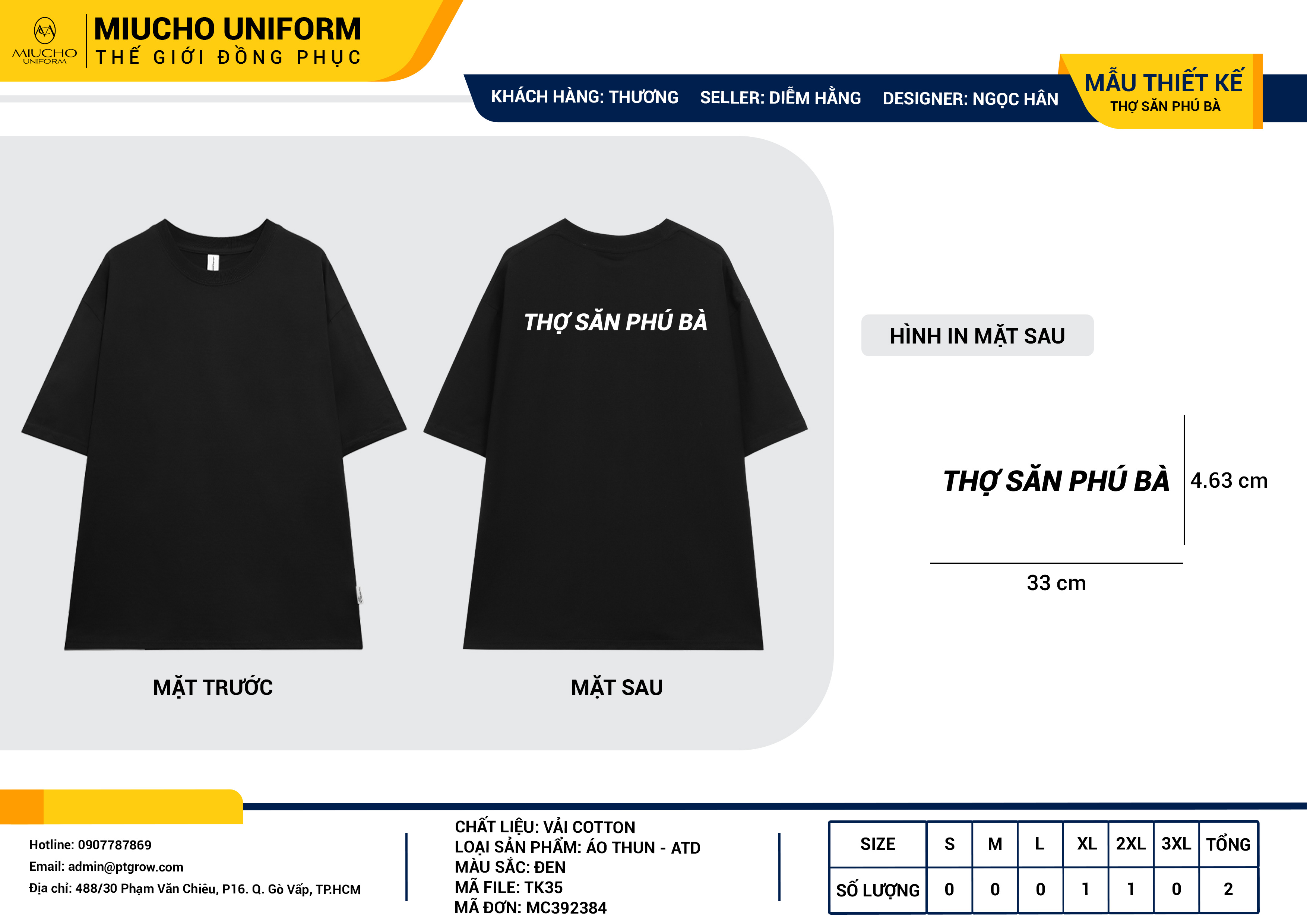 Áo thun thiết kế như nhu cầu TK35