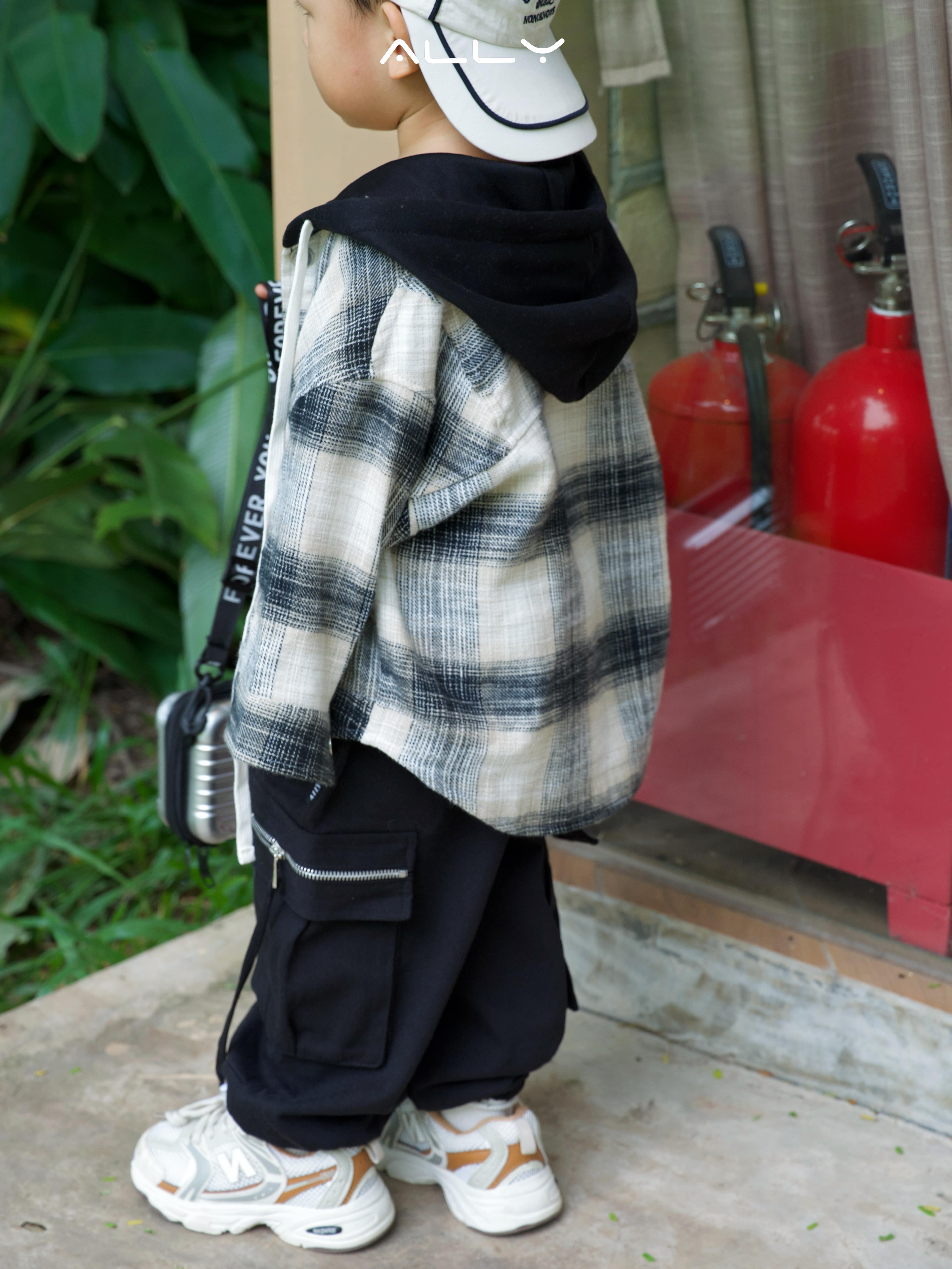 Áo sơ mi mũ cotton A.L.L.Y – Phong cách street cho bé trai_thumbnail_3