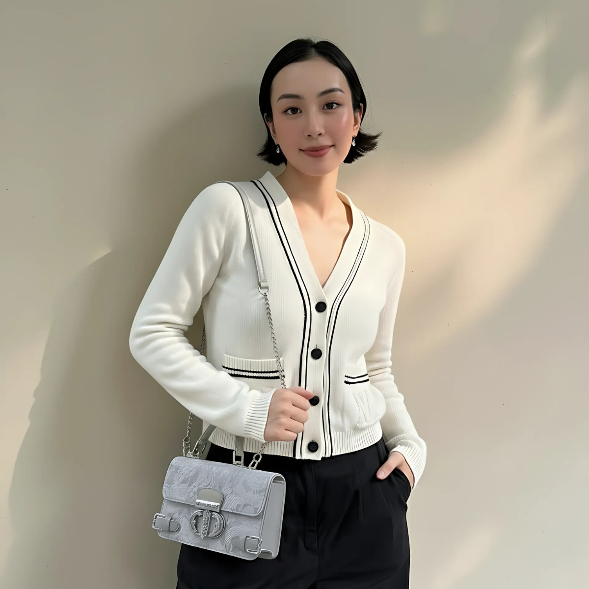 UHE Premium 2510 – Túi da thêu hoa nổi, ánh bạc | Thanh lịch – Tinh tế – Sang trọng_thumbnail_14